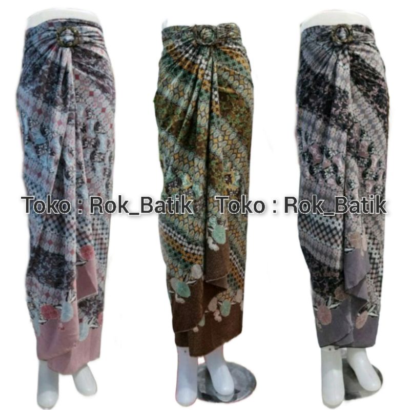 (50 Motif) Rok Lilit Batik Bawahan Kebaya Modern Rok Serut Batik Free Ring Kain Batik Floral Batik Couple Pasangan