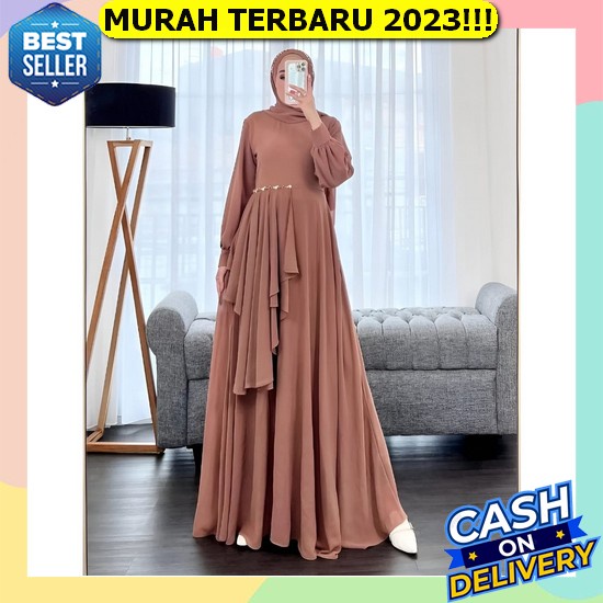Baju Gamis Muslim Dewasa / Tatiana Dress / Baju Wanita Korea / Dress Muslim Dewasa / Gamis Busui / G