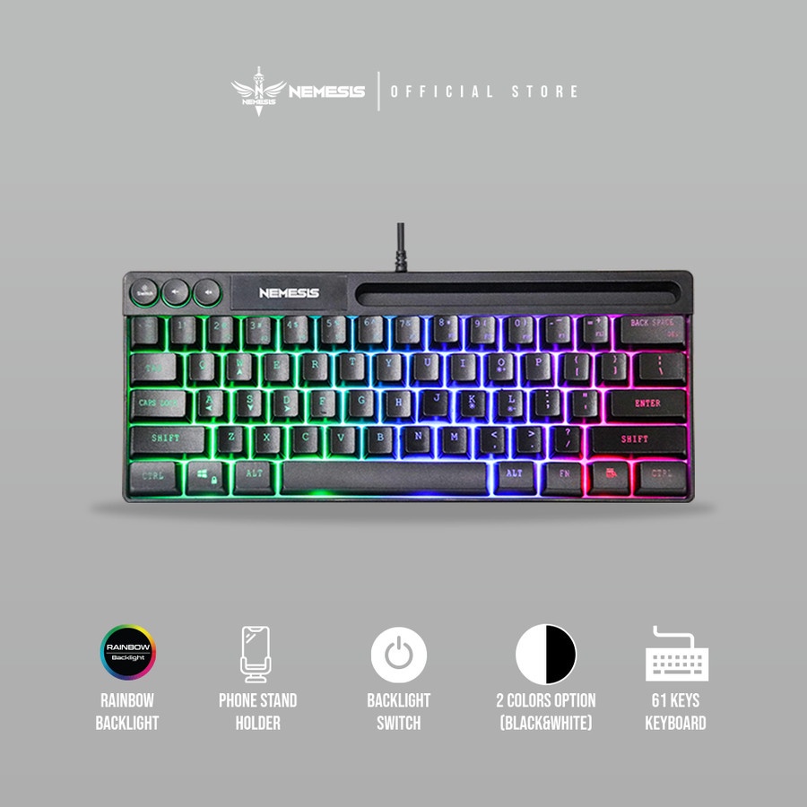 Keyboard Gaming Game NYK ERIS K06 K-06 TKL RGB New