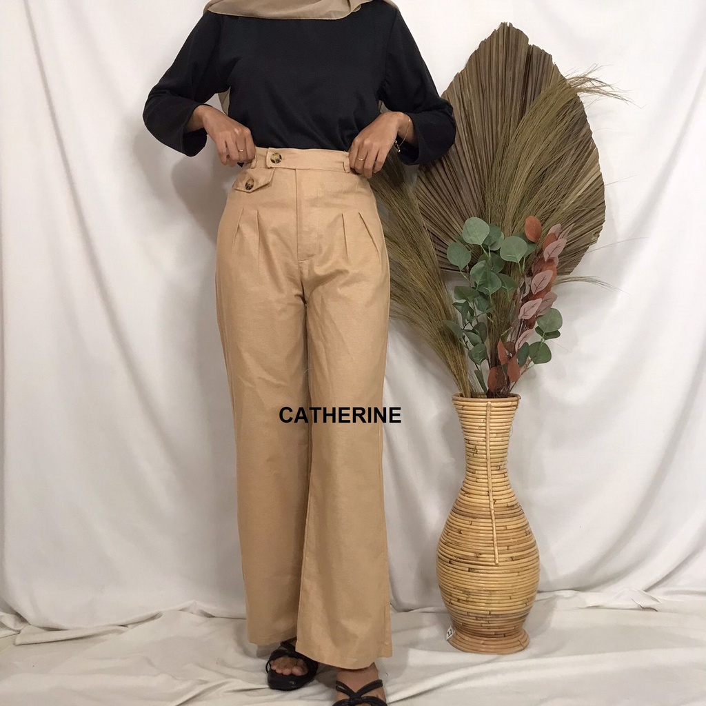 CELANA LINEN ANGEL 885/CELANA LOOSE PANTS/CELANA HIGHWAIST