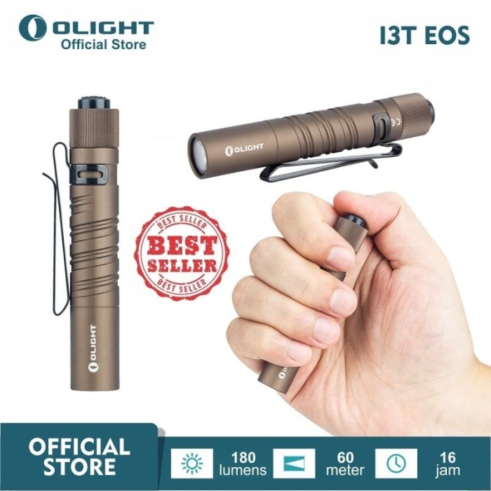✿ BISA COD✿ OLIGHT i3T EOS Desert Tan Senter LED