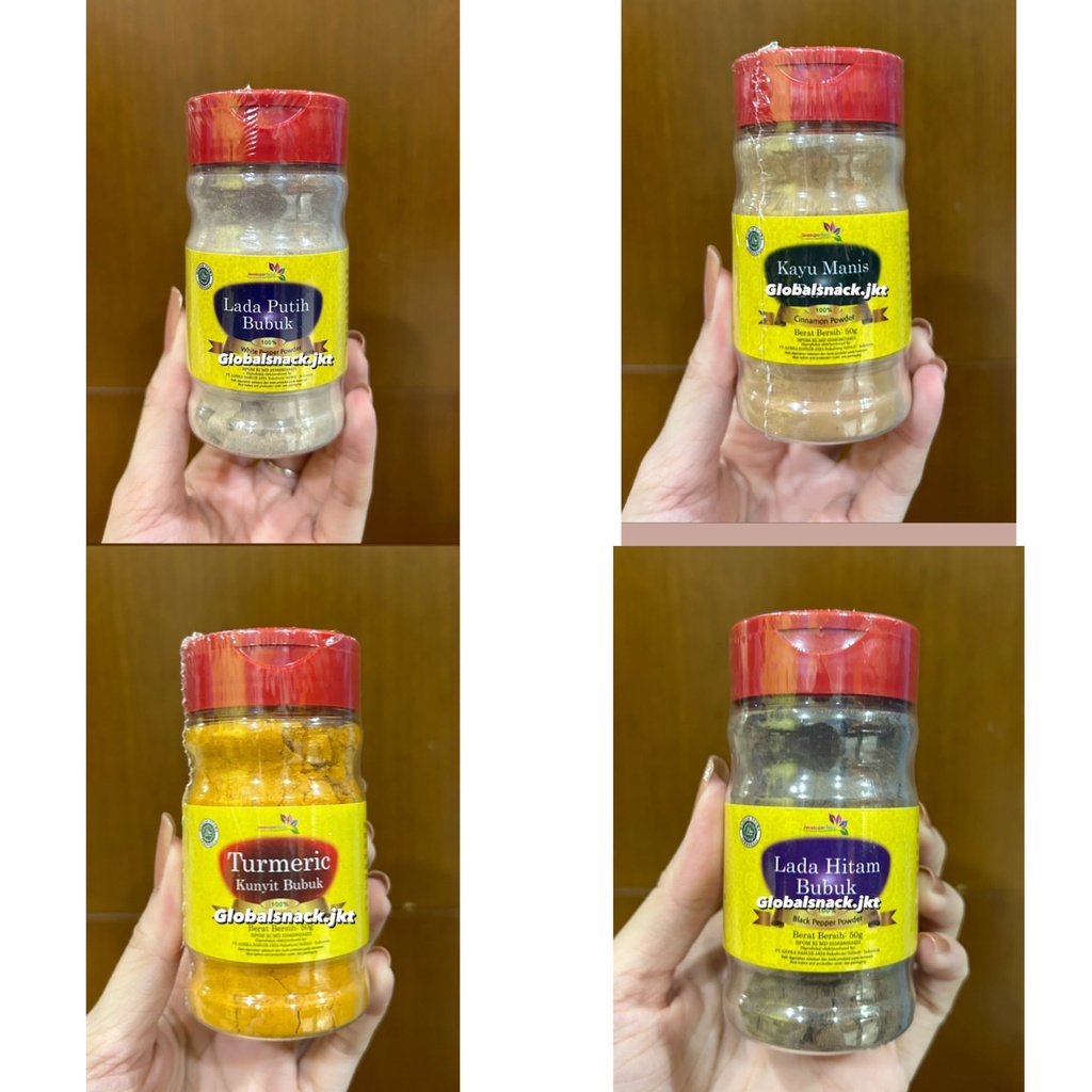

Java Super Food Lada Putih Bubuk White Pepper / Lada Hitam Bubuk Black Pepper Bawang / Bawang Putih Garlic Powder / Cinnamon