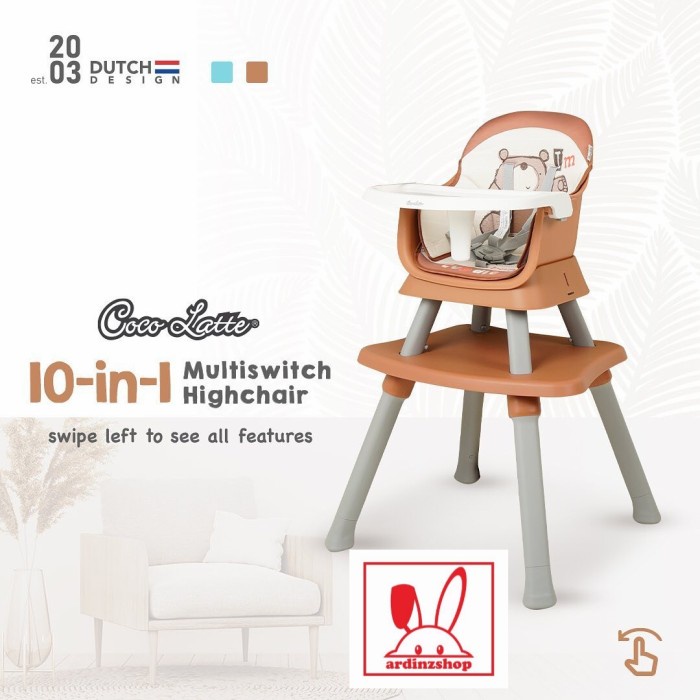 Kursi Makan Cocolatte 10 In 1 Multiswitch High Chair Kursi Makan Bayi