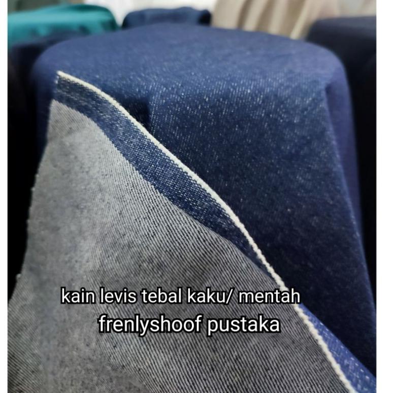 Z98 Kain levis tebal kaku import / Bahan levis jeans mentah tebal kaku BARU SPESIAL ㍼