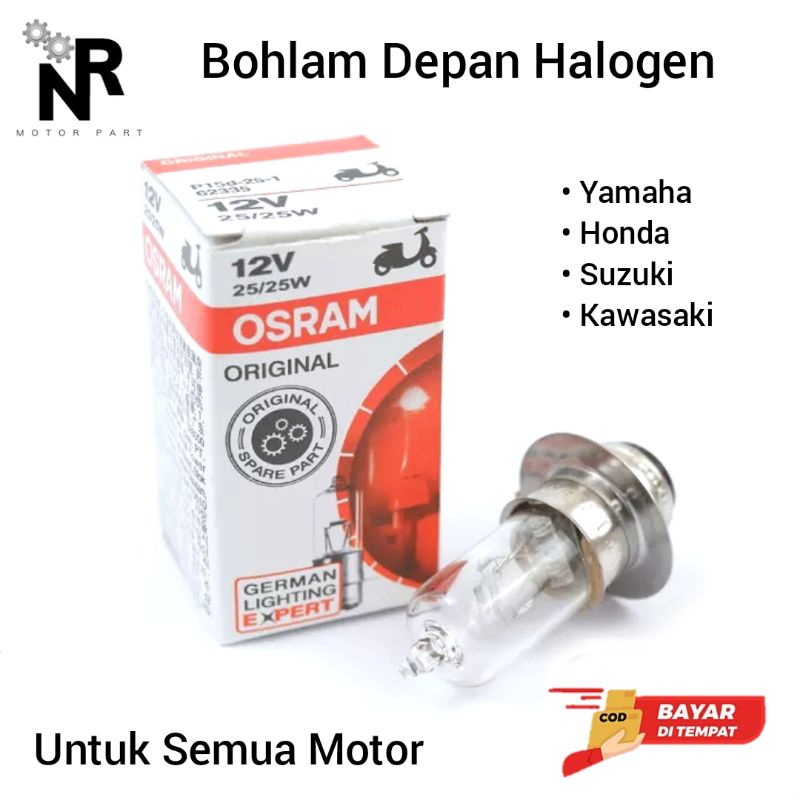 Grosir Bohlam Depan Osram Bohlam Halogen Osram 25Watt Bohlam Lampu Depan 12V Lampu Depan Motor Osram