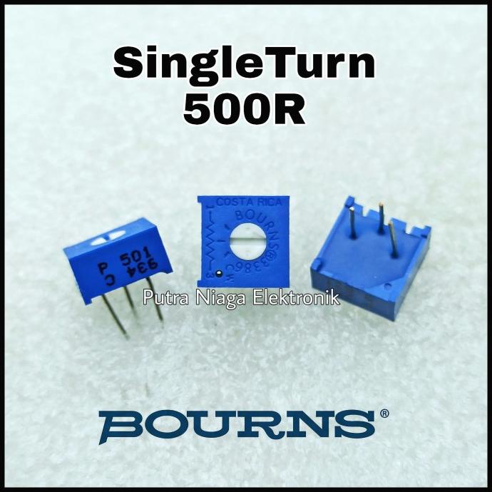 Singleturn Bourns 500R Original 3386 500 ohm Trimpot VR Kode : 501 putr4n14 Berkualitas