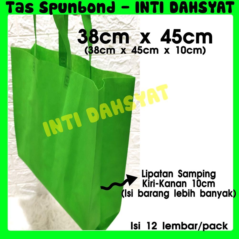 

Tas Spunbond Goodie Bag Non Wooven Handle Lipat Samping 38x45+10 (isi 12lembar/Lusin) Tas Sembako Besar PALING MURAH PFLQ99199