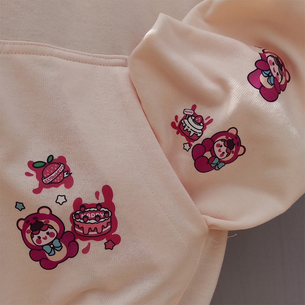 Hoodie Lotso Cossy Oversize Korean Style Sweatshirt Wanita Dan Pria Hoodie Oversize L-XXXL