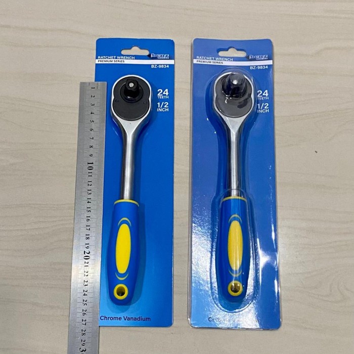 Gagang Kunci Sok 1/2" BENZ 24T BZ9834 / Rachet Handle Wrench Shock 1/2 Inch