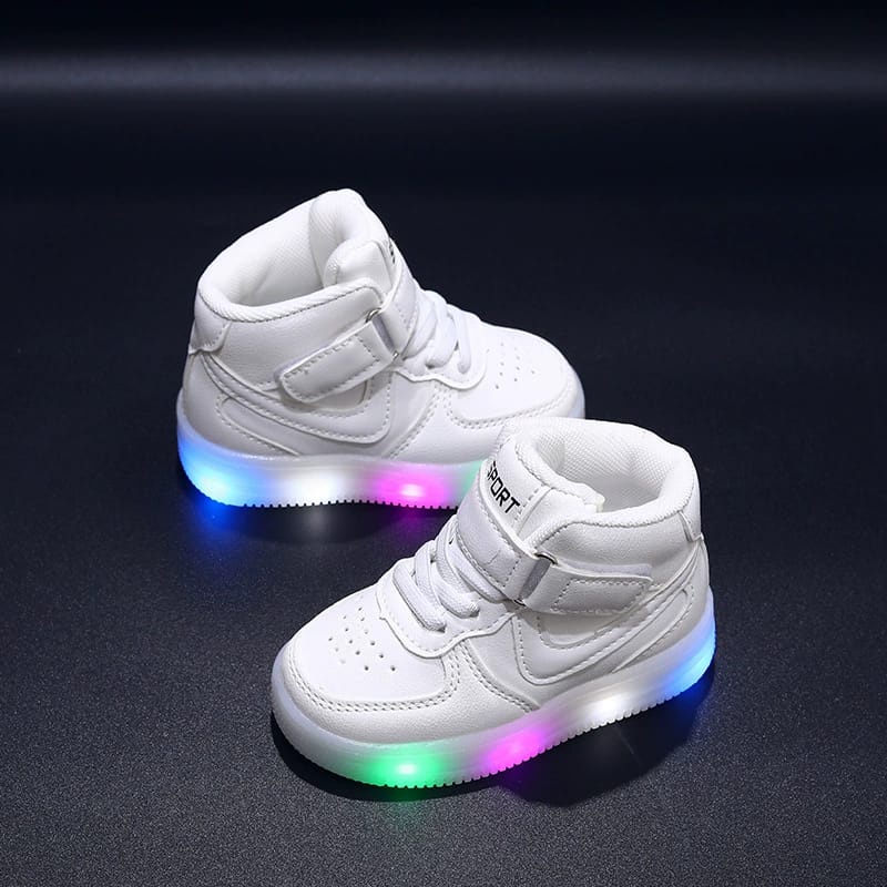 Juragan Junior [COD] Sepatu MAKENA Sepatu anak Perempuan Dan Laki-laki Lampu LED Import 21-30 Usia 1-5 Tahun