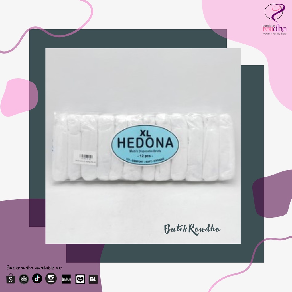 Celana dalam sekali pakai hedona putih laki-laki