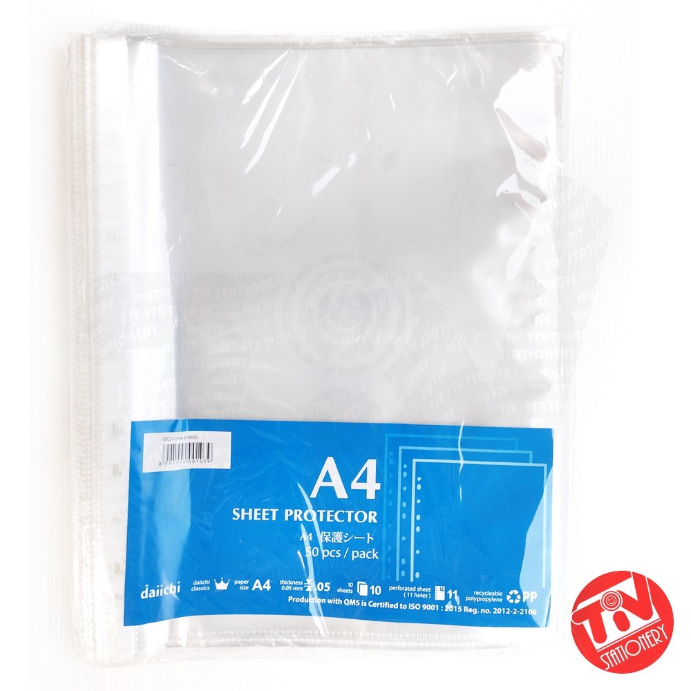 

PP Pocket | Sheet Protector Daiichi Ukuran A4 (isi 50 pcs)