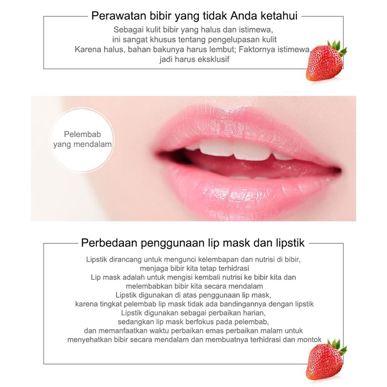 Serum bibir Masker bibir untuk bibir hitam 10g Perbaikan pelembab bibir kering dan pecah-pecah masker perawatan bibir memudarkan kerutan bibir