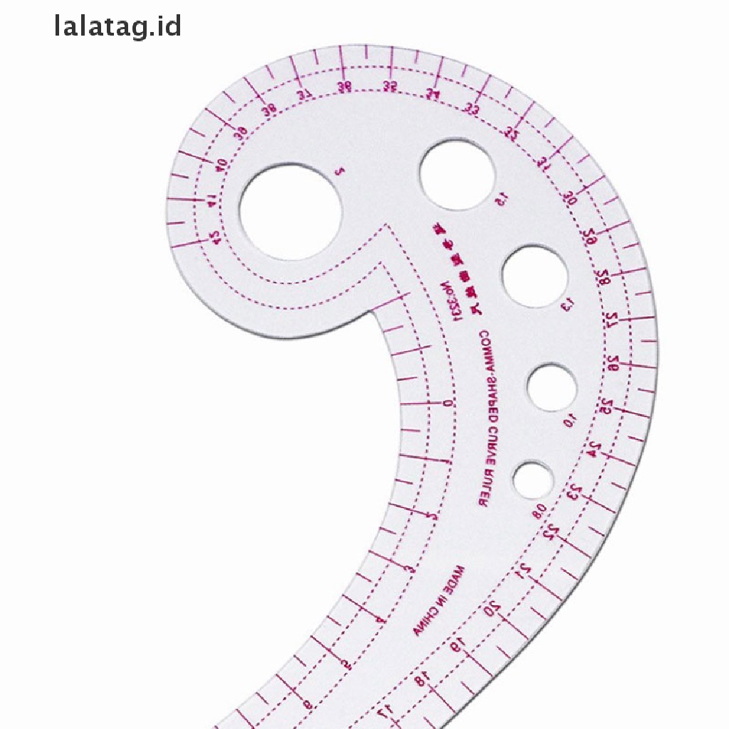 [lalatag] Penggaris Jahitan French Curve Bahan Plastik Multi Fungsi Easy Curve Ruler Untuk Knitters [ID]