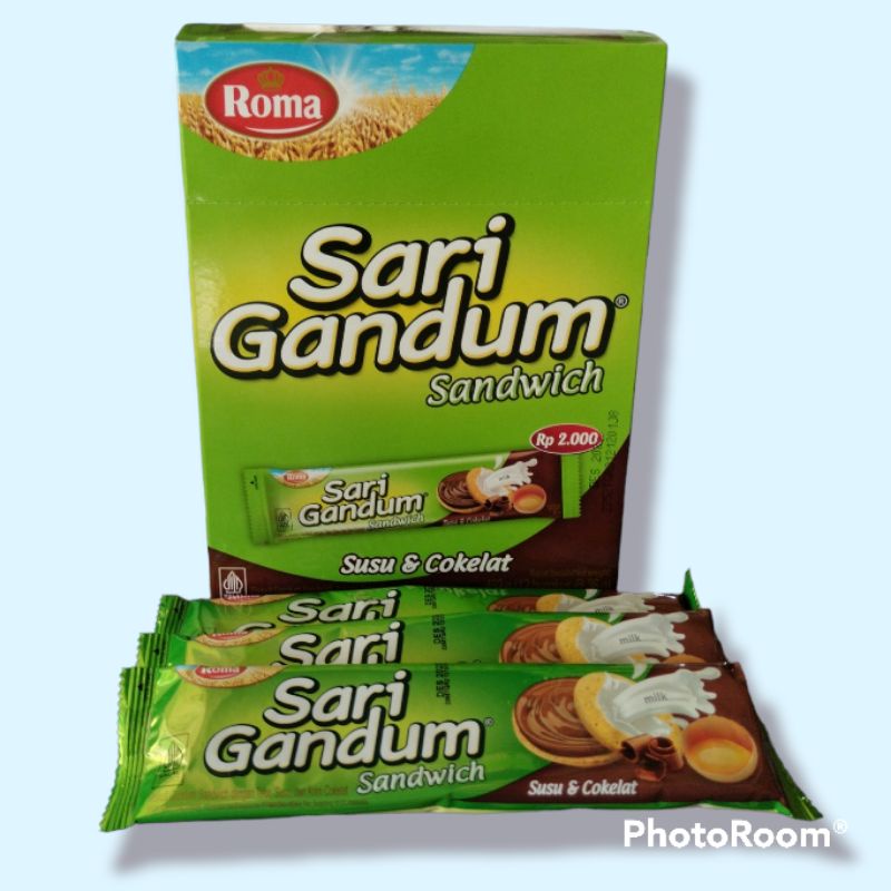 

ROMA SARI GANDUM SANDWICH COKLAT ISI 12 PCS