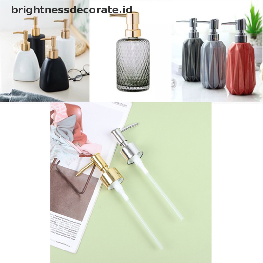 [Birth] Metal DIY Soap Pump Dispenser Lotion Cair Kepala Pengganti 28benang Tutup Pompa [ID]