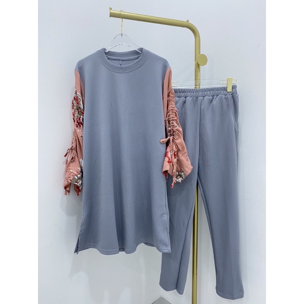 MUSE SETCEL TERBARU TANGAN SERUT MOTIF BUNGA MUSLIMAH ABG GROSIR JAKARTA MODELLANO