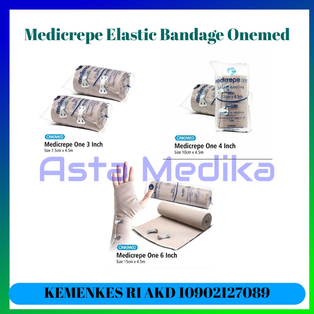 Medicrepe Elastic Bandage 3 Inch 4 inch 6 Inch Onemed Perban Elastis Medicrepe Onemed Perban Coklat Onemed