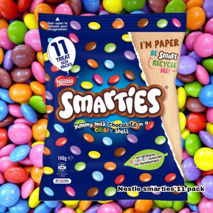 

Nestle Smarties 11 Treat size packs Chocolate/ Coklat Import Aussie