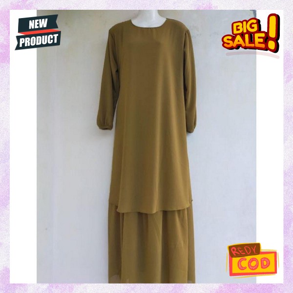 Baju Gamis Terbaru 2023 Dewasa Casual Bju Muslimah Dres Syari Import Premium Pesta Kondangan Gsmis C