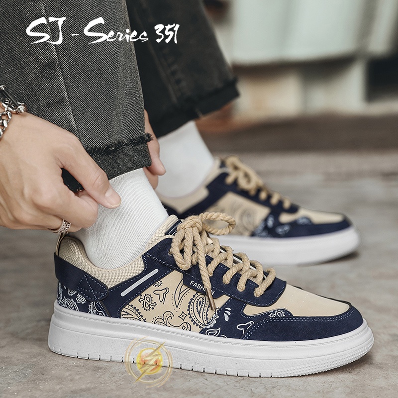 [JWALK] Sepatu Sneakers Pria Motif Batik Keren dan Trendy Kualitas Import Premium -351