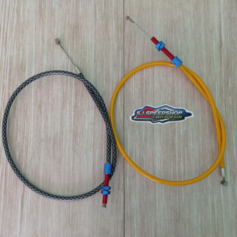 kabel kopling serat carbon, kabel kopling variasi ninja satria fu vixion dll