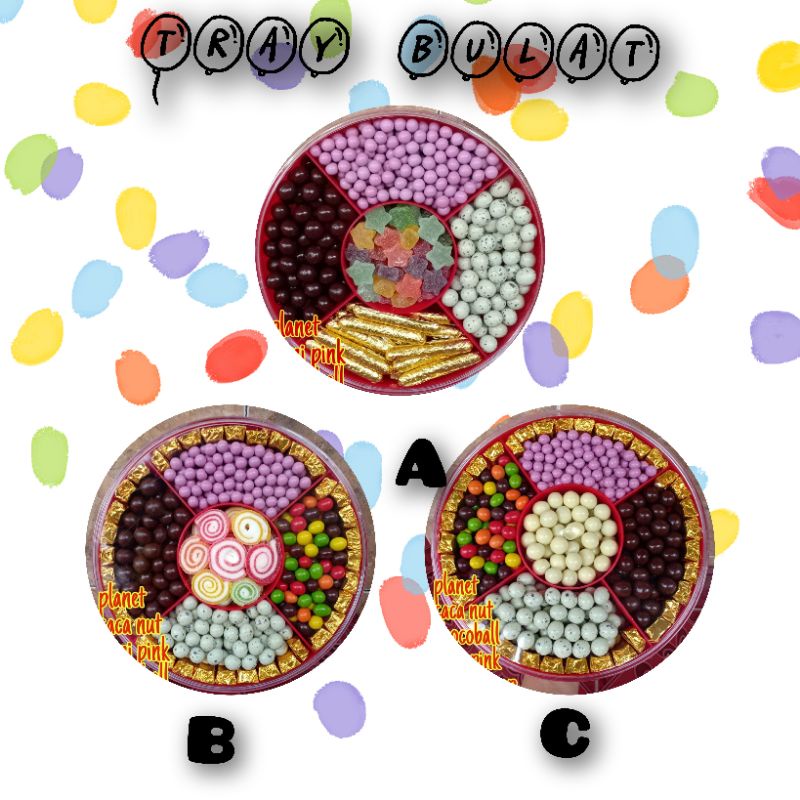 

coklat tray bulat