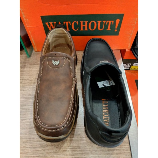 SEPATU LOAFERS COWOK BRAND WATCHOUT BAHAN KULIT