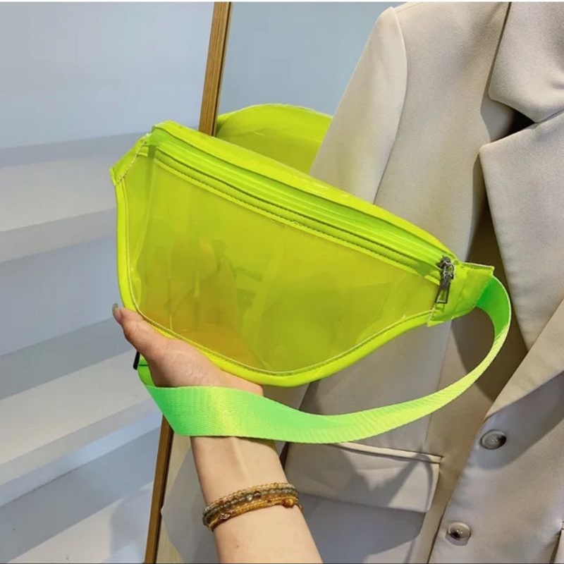 Waterproof Concert Waist Bag Transparent Clear Jelly BumBag Tas Konser Tas Pinggang