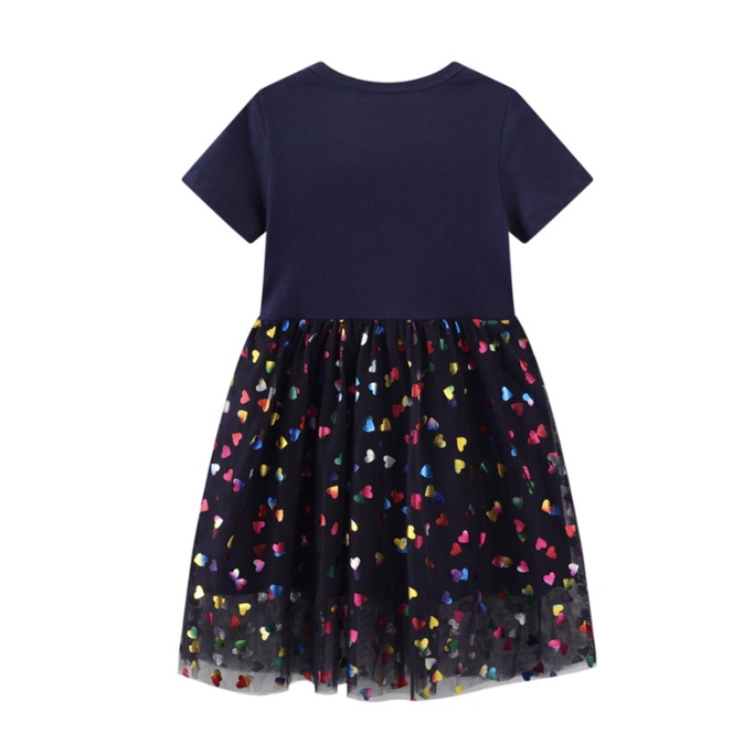 babyfit 2-7thn dress anak perempuan lengan pendek UNICORN STAR baju tutu import cotton high quality ydm-0124