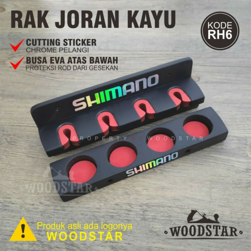 rak joran pancing rak pancing tempel dinding kayu jati belanda Rod holder dinding