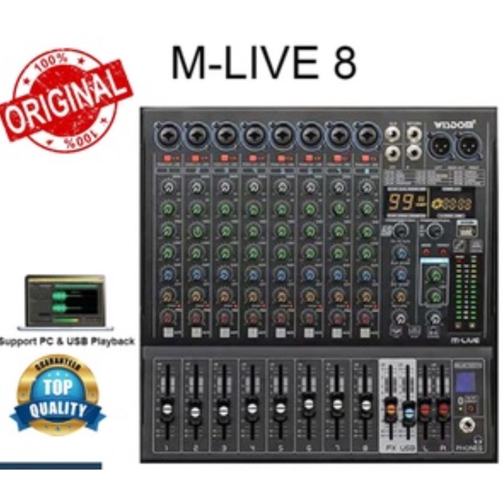 Mixer Wisdom 8 Channel MLIVE 8, Mixer Wisdom Mlive8 Original