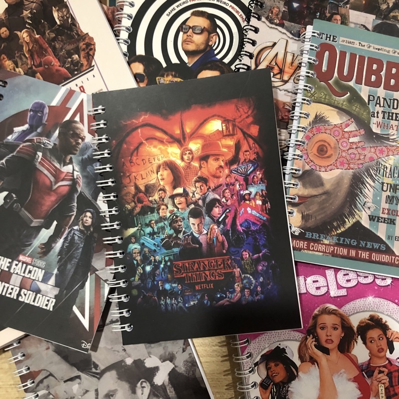 

notebook A6 ( stranger things,clueless,wanda,wandavision,avengers og6,the umbrella academy )