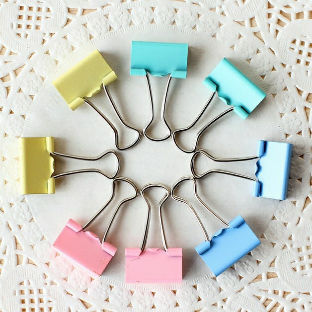 

[FS] Binder Clip / Penjepit Warna Pastel 19mm & Rose Gold 15mm