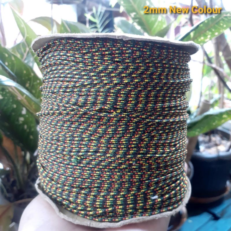 Tali Prusik Perusik 2mm Paracord Kerajinan Tangan Gelang Tali Gunung Stok Garment Panjang 5-10 Meter