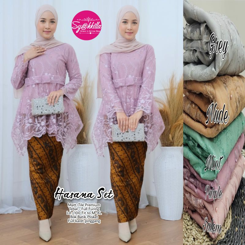 SETALAN KUTUBARU/KEBAYA MODERN/BRUKAT IMPORT/ROK PLISKED BATIK/LULUS STORE ID