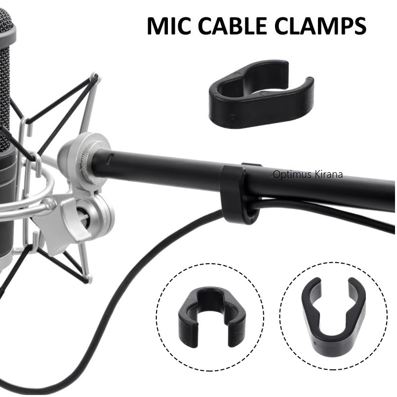 4 pcs Cable Management Hook Clamp Klip Klem Pole Tripod kabel Mic Microphone