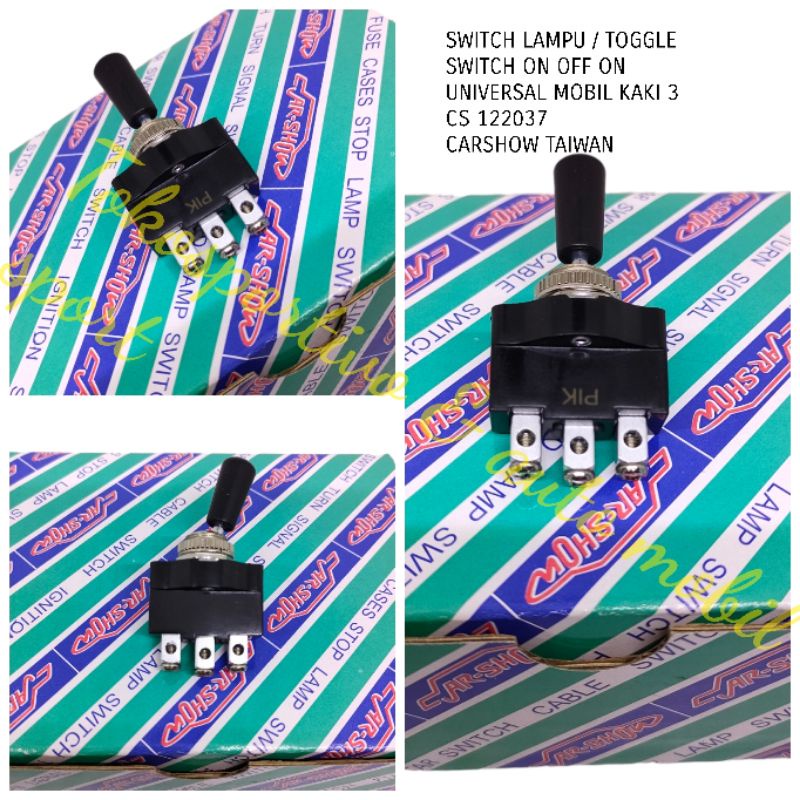 SWITCH LAMPU TOGGLE SWITCH ON OFF ON KAKI 3 CAR SHOW UNIVERSAL MOBIL CS-122037