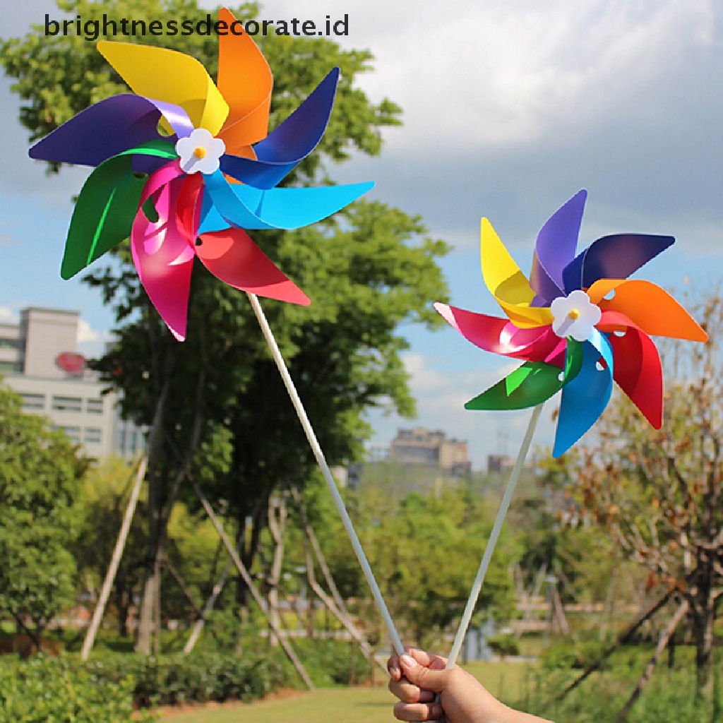 [Birth] Taman Halaman Pesta Outdoor Kincir Angin Angin Spinner Ornamen Dekorasi Mainan Anak [ID]