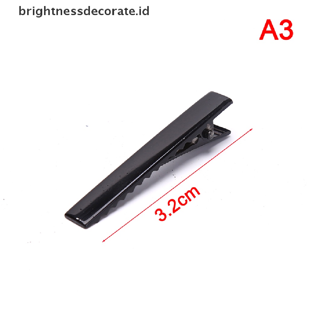 [Birth] 100pcs Hitam Hairclips Single Prong Alligator Hairpin Blank Setg Hair Clips [ID]