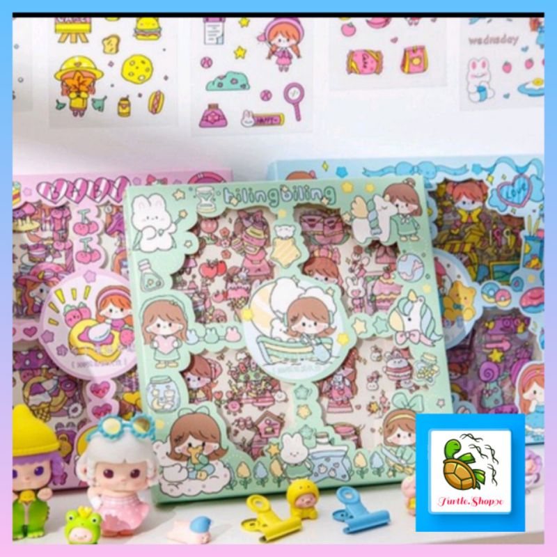 

stiker korea lucu motif kartun untuk dekorasi scrapbook / handbook isi 10 lembar
