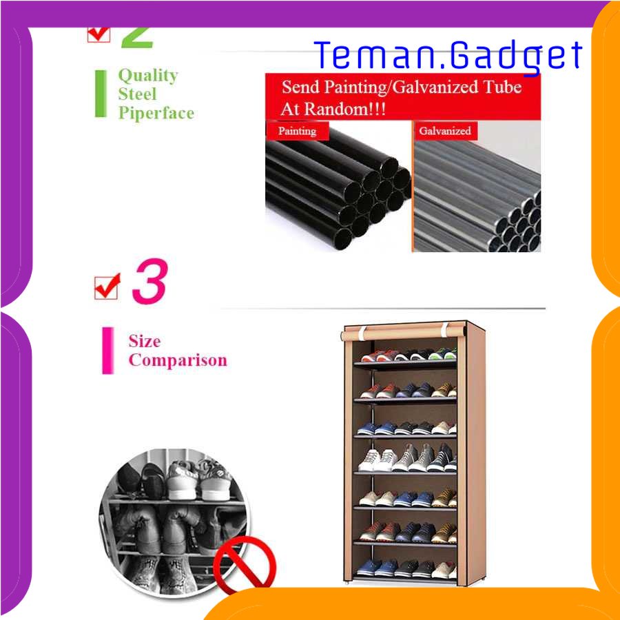TG-RAK BKZ Rak Sepatu Sandal Multilayer Shoe Rack Cloth Storage - F8/F10