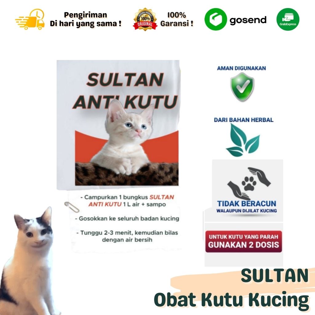 Obat Anti Kutu Kucing SULTAN Kemasan Sachet 5gr