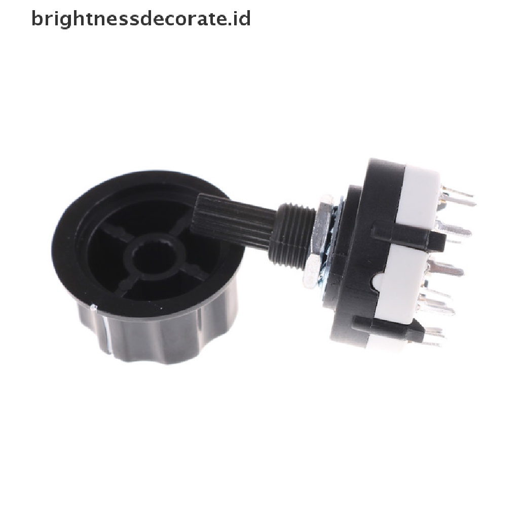 [Birth] 1pcs Saklar Selector Channel Putar RS26 2posisi Tiang6 Dapat Dipilih Dengan Knob [ID]