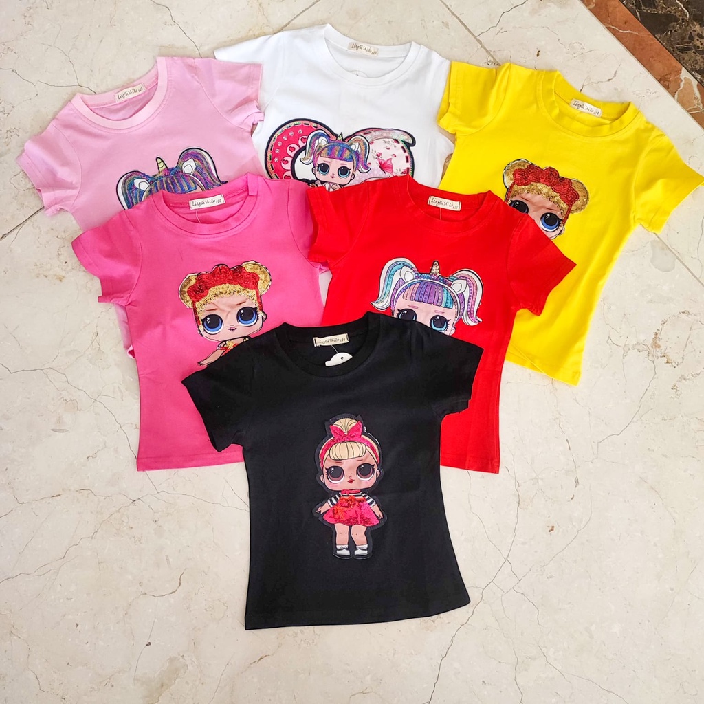 KAOS ANAK KARAKTER IMPORT BAJU SANTAI ANAK PEREMPUAN IMPOR MOTIF LUCU MURAH