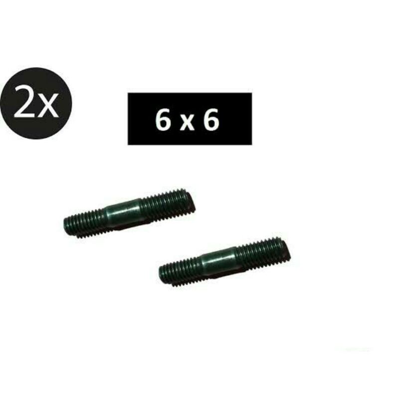 Baut Tanam Knalpot Kenalpot M6 × M6 ( Baut drat 10 ) kualitas import