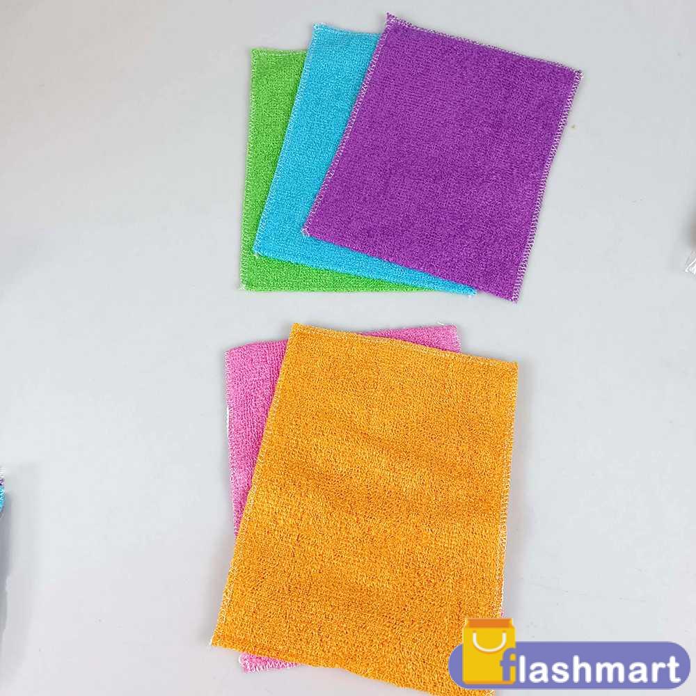 Flashmart Kain Lap Dapur Microfiber Cleaning Cloth 18x22cm 3 PCS - J146