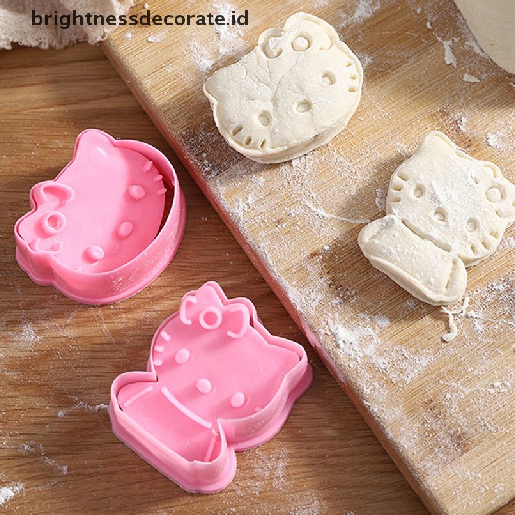 [Birth] Kt Bentuk Kucing DIY Sandwich Mold Cutter Little Kitty Cat Shape Sandwich Mold Bread Cake Mold Maker Alat Dessert Sarapan Dapur Rumah [ID]