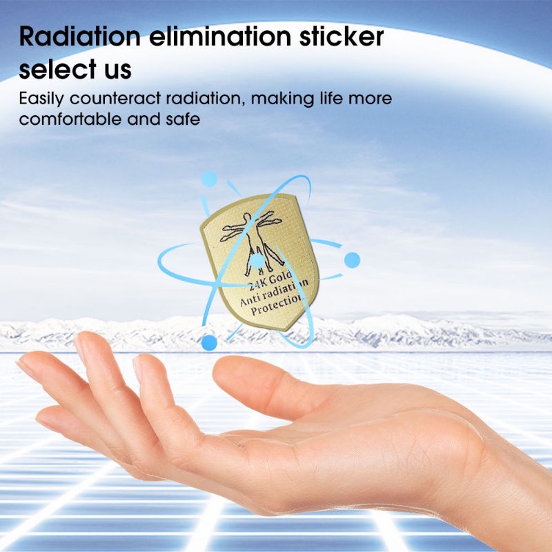 Stiker Perisai Radiasi Komputer Emas Perisai Berbentuk Ponsel Stiker Pemblokir Radiasi Universal Anti-Radiasi Perlindungan Ponsel Aksesoris