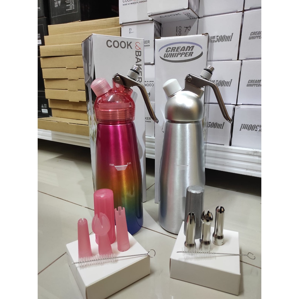 WHIPPED CREAM DISPENSER 500 ML/ ALAT PEMBUAT WHIPPED CREAM Stainless